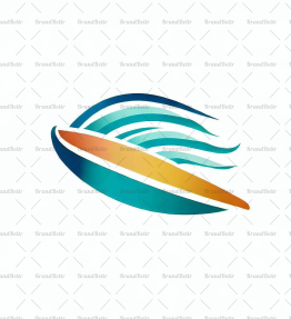 Abstraktes Surfbrett und Wellen